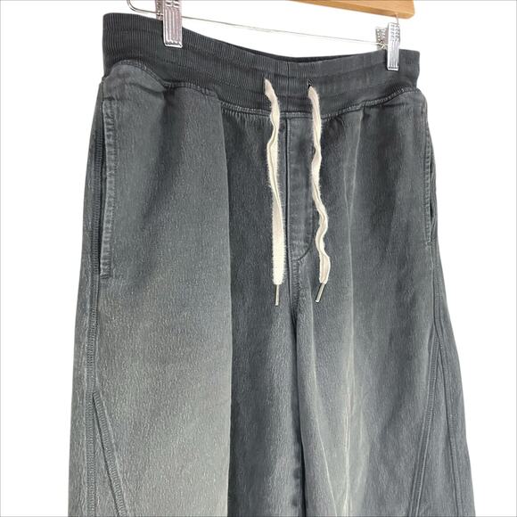 AERIE Soft Landing Wide-Leg Trouser Sweats in Smoked Gray Size S - Picture 4 of 8